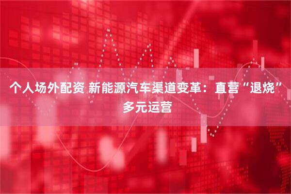 个人场外配资 新能源汽车渠道变革：直营“退烧” 多元运营